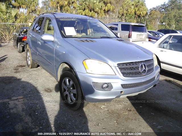 4JGBB86E76A097040 - 2006 MERCEDES-BENZ ML 350 Light Blue photo 1