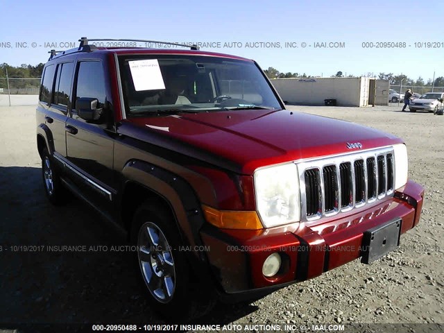 1J8HH58216C226630 - 2006 JEEP COMMANDER LIMITED MAROON photo 1