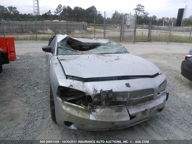 2B3KA43R67H750632 - 2007 DODGE CHARGER SE/SXT SILVER photo 6