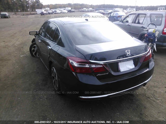 1HGCR2F81HA035682 - 2017 HONDA ACCORD EXL BLACK photo 3