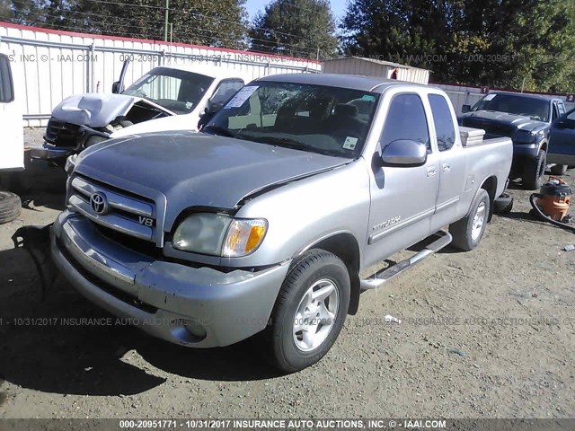 5TBRT34103S347583 - 2003 TOYOTA TUNDRA ACCESS CAB SR5 SILVER photo 2