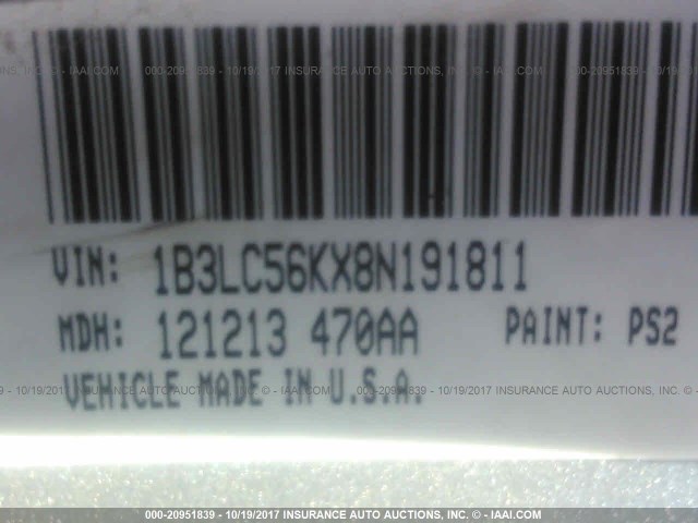 1B3LC56KX8N191811 - 2008 DODGE AVENGER SXT SILVER photo 9