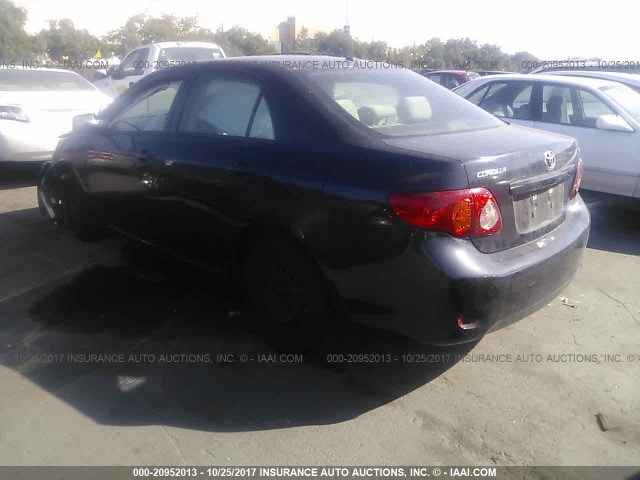 JTDBU4EE5AJ069724 - 2010 TOYOTA COROLLA S/LE/XLE BLACK photo 3