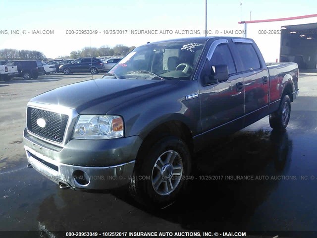 1FTPW14V28FB68613 - 2008 FORD F150 SUPERCREW GRAY photo 2