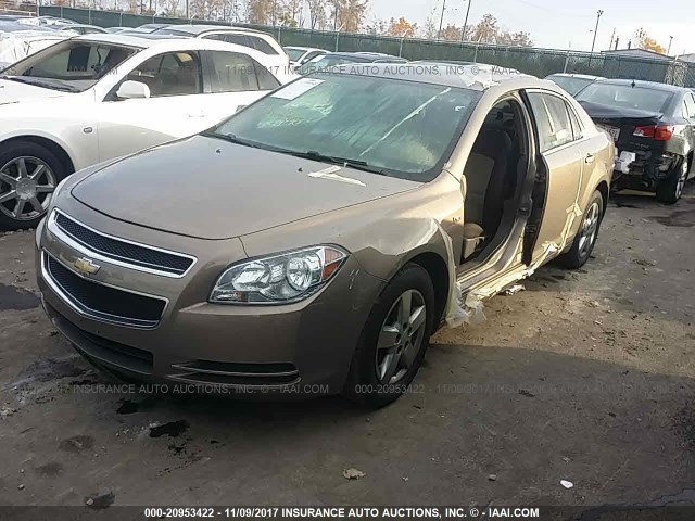 1G1ZG57B38F247151 - 2008 CHEVROLET MALIBU LS ყავისფერი ფოტო 2