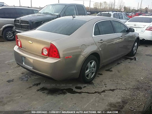 1G1ZG57B38F247151 - 2008 CHEVROLET MALIBU LS ყავისფერი ფოტო 4