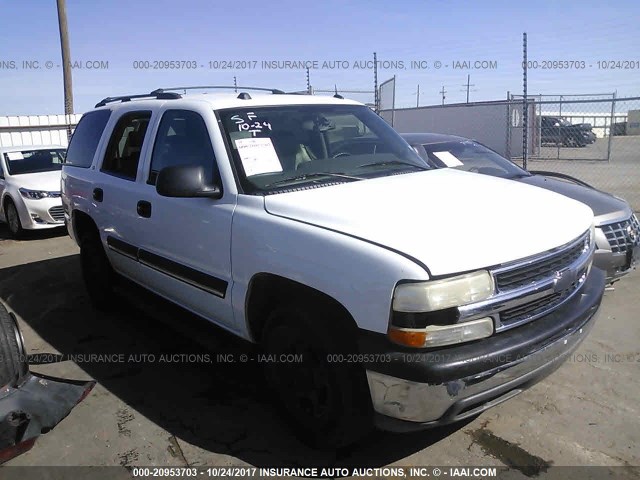 1GNEC13T85R121135 - 2005 CHEVROLET TAHOE C1500 WHITE photo 1