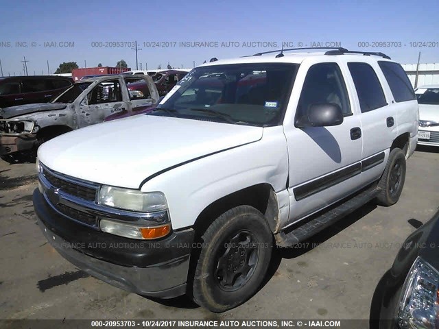 1GNEC13T85R121135 - 2005 CHEVROLET TAHOE C1500 WHITE photo 2