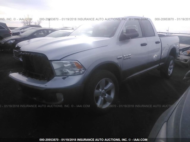 1C6RR7GT8DS560453 - 2013 RAM 1500 SLT SILVER photo 2