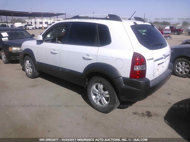 KM8JN12D27U544011 - 2007 HYUNDAI TUCSON SE/LIMITED WHITE photo 3