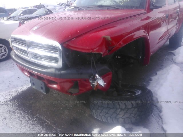 1D7HG38N24S552812 - 2004 DODGE DAKOTA QUAD SPORT RED photo 6