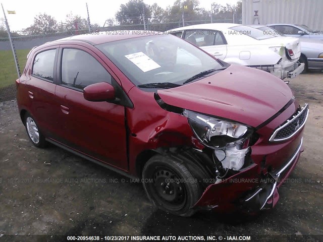 ML32A3HJ6HH008656 - 2017 MITSUBISHI MIRAGE ES RED photo 1