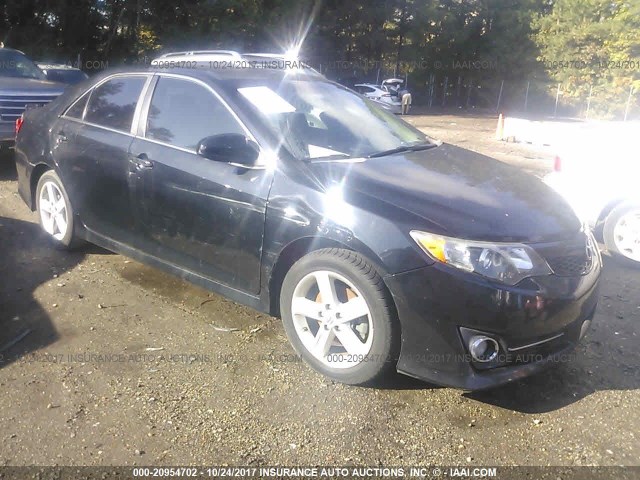 4T1BF1FK9CU177421 - 2012 TOYOTA CAMRY SE/LE/XLE BLACK photo 1