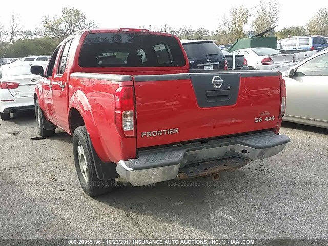 1N6AD07W85C437847 - 2005 NISSAN FRONTIER CREW CAB LE/SE/OFF ROAD RED photo 3
