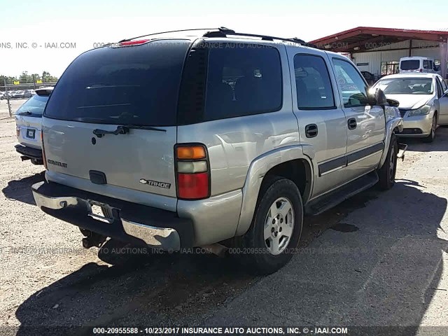 1GNEC13Z84R145938 - 2004 CHEVROLET TAHOE C1500 GRAY photo 4