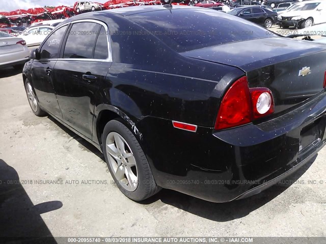 1G1ZB5E14BF281261 - 2011 CHEVROLET MALIBU LS BLACK photo 3