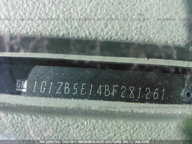 1G1ZB5E14BF281261 - 2011 CHEVROLET MALIBU LS BLACK photo 9