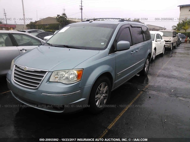 2A4RR5D13AR286408 - 2010 CHRYSLER TOWN & COUNTRY TOURING BLUE photo 2