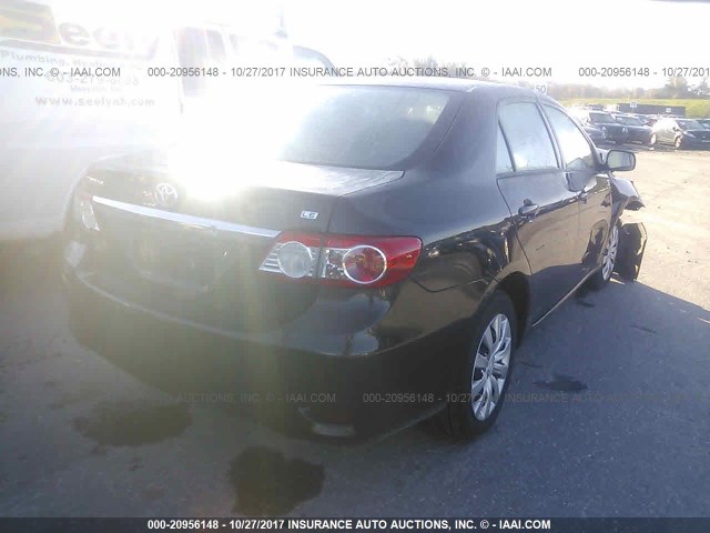 2T1BU4EE0CC853226 - 2012 TOYOTA COROLLA S/LE BLACK photo 4