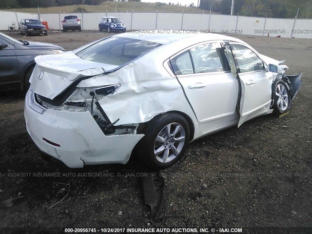 19UUA8F50EA004715 - 2014 ACURA TL TECH WHITE photo 4