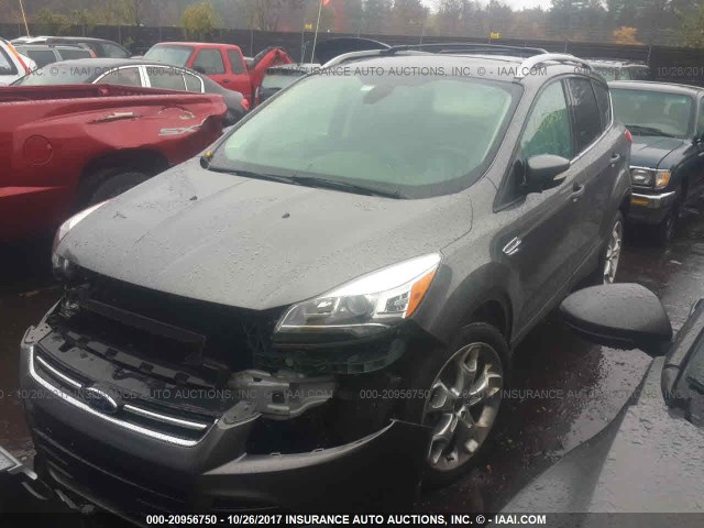 1FMCU9J99DUC98433 - 2013 FORD ESCAPE TITANIUM GRAY photo 2