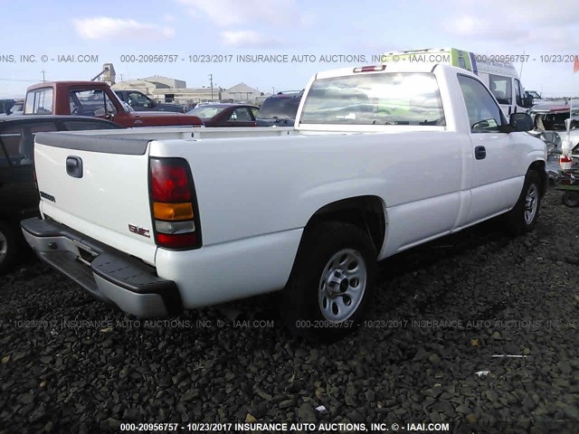 1GTEC14X87Z189061 - 2007 GMC NEW SIERRA C1500 WHITE photo 4