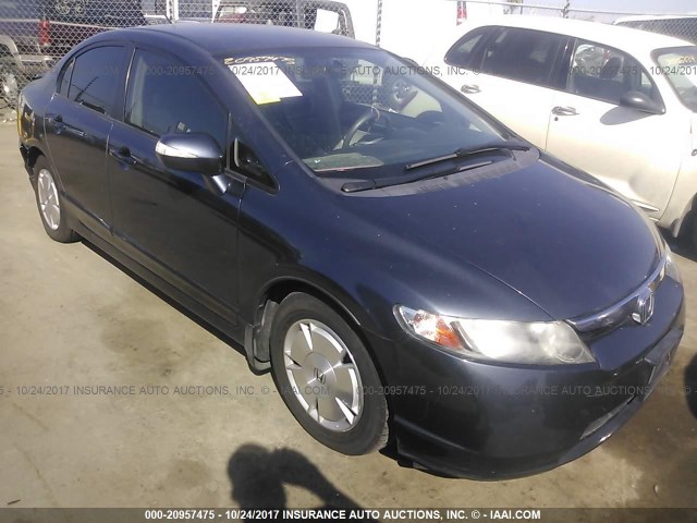 JHMFA36207S021252 - 2007 HONDA CIVIC HYBRID Pewter photo 1