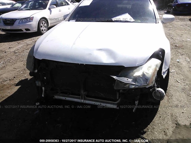 1N4BA41E28C816621 - 2008 NISSAN MAXIMA SE/SL WHITE photo 6