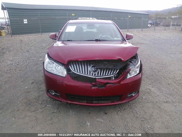 1G4GE5E39CF312153 - 2012 BUICK LACROSSE PREMIUM RED photo 6