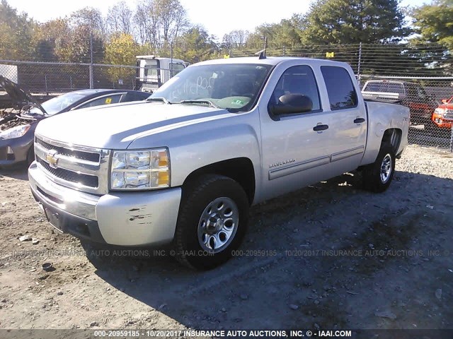 3GCRKREA5AG178667 - 2010 CHEVROLET SILVERADO K1500 LS SILVER photo 2