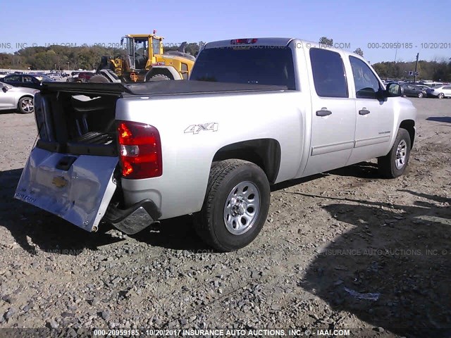 3GCRKREA5AG178667 - 2010 CHEVROLET SILVERADO K1500 LS SILVER photo 4