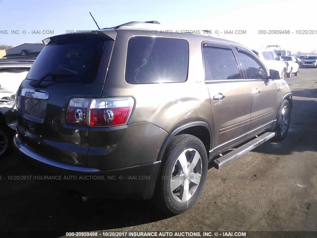 1GKKRREDXBJ132201 - 2011 GMC ACADIA SLT-1 BROWN photo 4