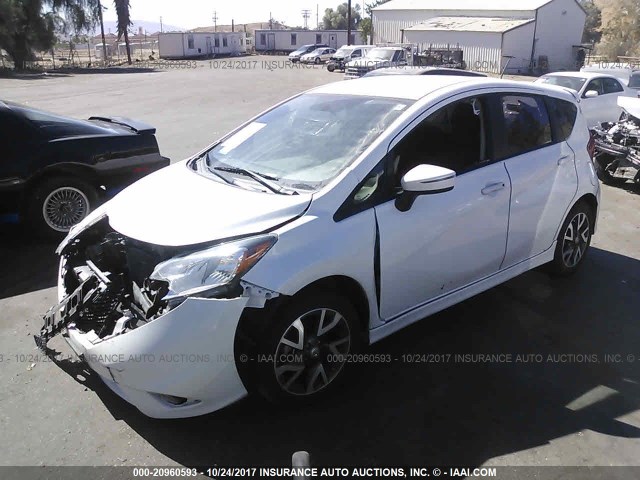 3N1CE2CP2FL432655 - 2015 NISSAN VERSA NOTE S/S PLUS/SV/SL/SR WHITE photo 2