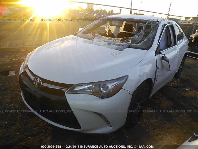 4T1BF1FK5FU003043 - 2015 TOYOTA CAMRY LE/XLE/SE/XSE WHITE photo 2