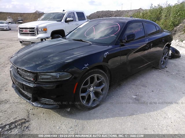 2C3CDXHG5FH916841 - 2015 DODGE CHARGER SXT BLACK photo 2