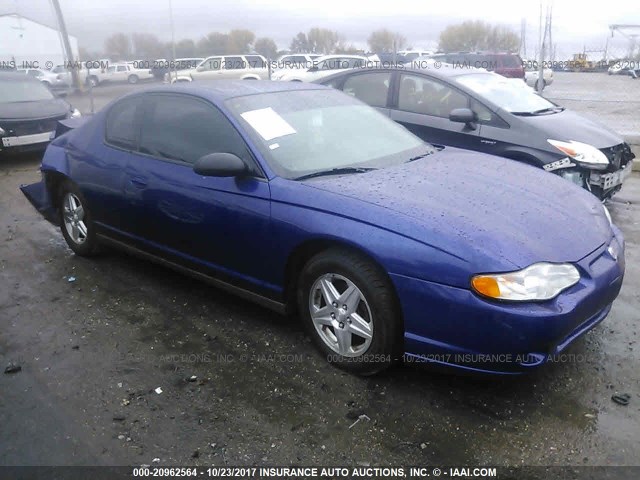 2G1WW12E859166733 - 2005 CHEVROLET MONTE CARLO LS BLUE photo 1