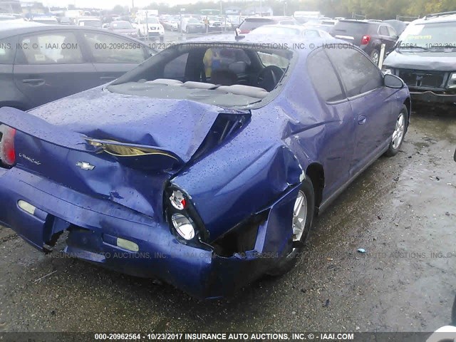 2G1WW12E859166733 - 2005 CHEVROLET MONTE CARLO LS BLUE photo 4