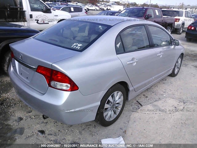 2HGFA1F93AH515141 - 2010 HONDA CIVIC EXL SILVER photo 4