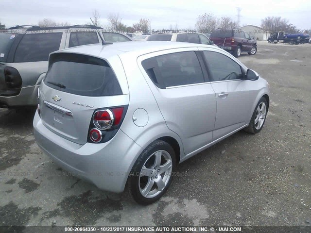 1G1JE6SH5C4127344 - 2012 CHEVROLET SONIC LTZ SILVER photo 4