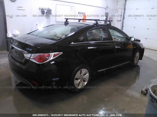 KMHEC4A40EA107875 - 2014 HYUNDAI SONATA HYBRID BLACK photo 4