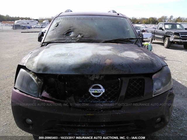 5N1AA0ND4BN619358 - 2011 NISSAN ARMADA SV/SL/PLATINUM MAROON photo 6