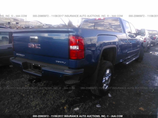 1GT42YEY3HF160620 - 2017 GMC SIERRA K3500 DENALI BLUE photo 4