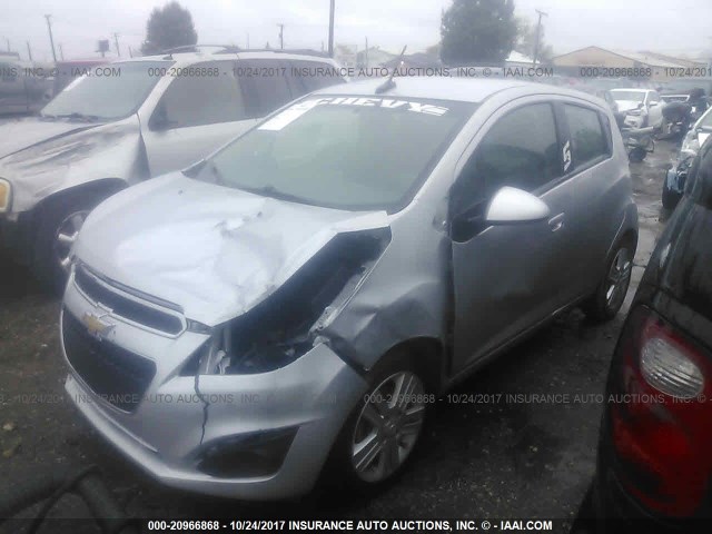 KL8CC6S94EC590852 - 2014 CHEVROLET SPARK 1LT SILVER photo 2