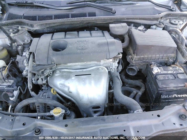4T4BF3EK9BR187061 - 2011 TOYOTA CAMRY SE/LE/XLE ნაცრისფერი ფოტო 10