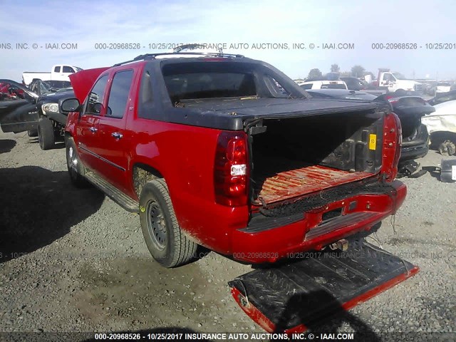 3GNFK32059G171538 - 2009 CHEVROLET AVALANCHE K1500 LTZ RED photo 3