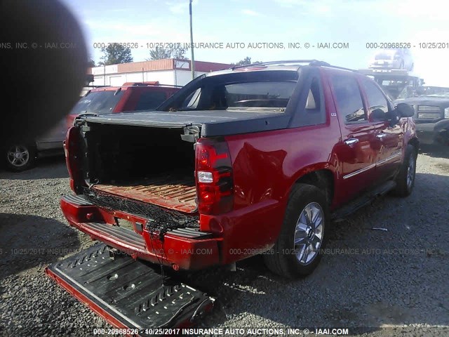 3GNFK32059G171538 - 2009 CHEVROLET AVALANCHE K1500 LTZ RED photo 4