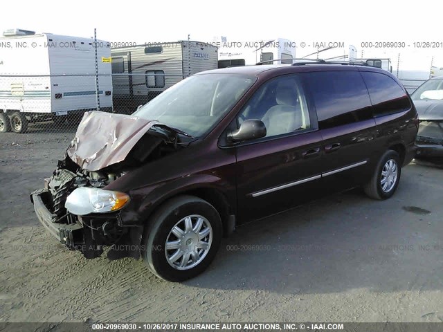 2A4GP54L77R138298 - 2007 CHRYSLER TOWN & COUNTRY TOURING PURPLE photo 2