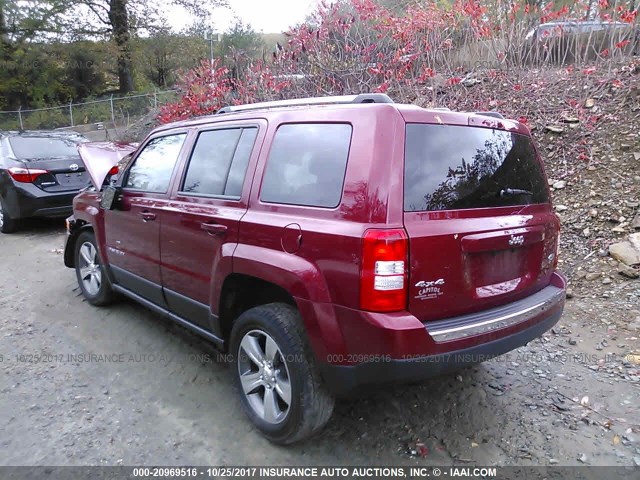 1C4NJRFBXGD744921 - 2016 JEEP PATRIOT LATITUDE RED photo 3