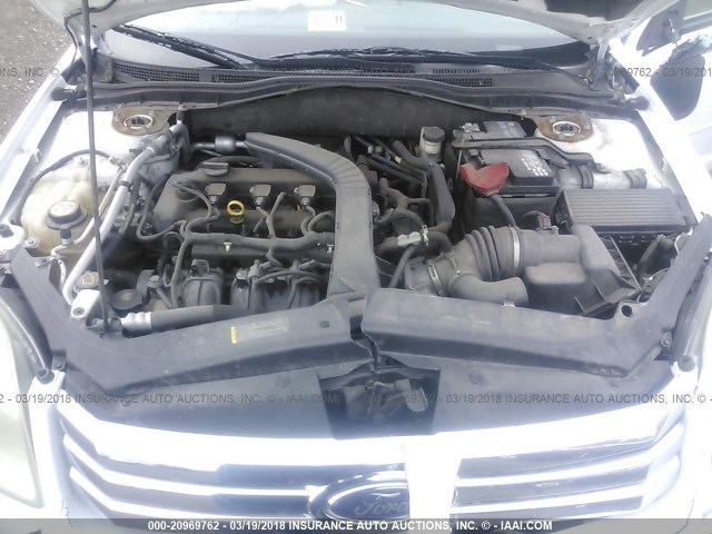 3FAFP06Z86R250645 - 2006 FORD FUSION S WHITE photo 10