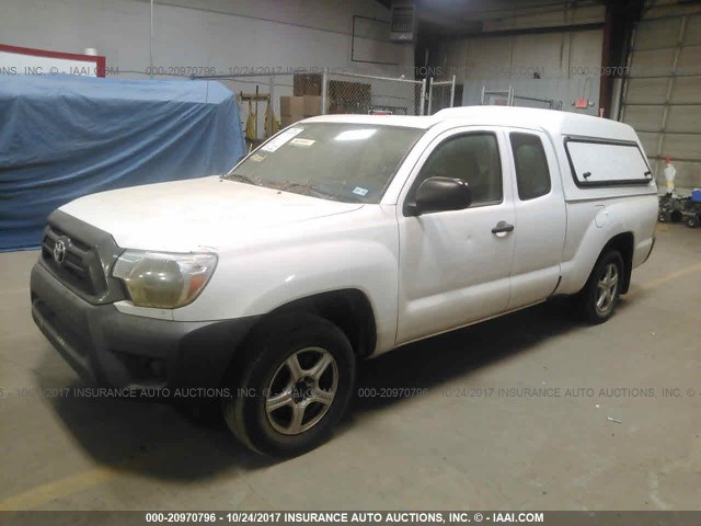 5TFTX4CN2FX050907 - 2015 TOYOTA TACOMA ACCESS CAB WHITE photo 2